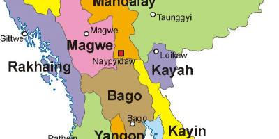 Мијанмар карта фото