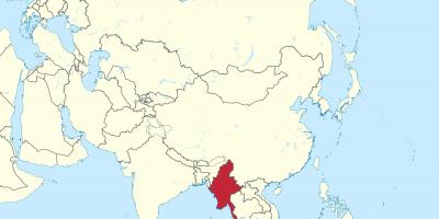 Карта света Бурма Мијанмар 