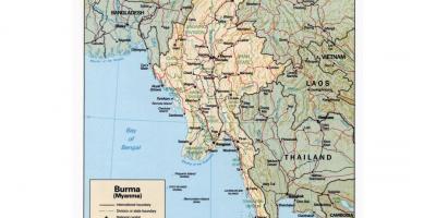 Карта Мјанмара са градовима