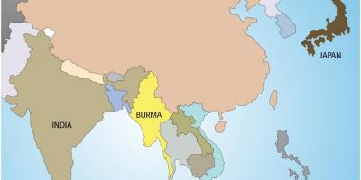 Мијанмар на мапи света