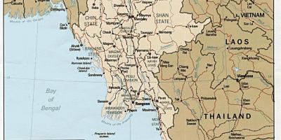 Мијанмар карта ХД