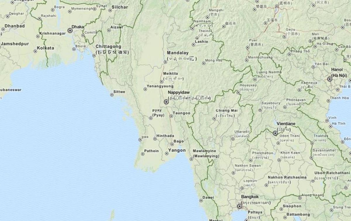 ГПС мапа Мијанмар