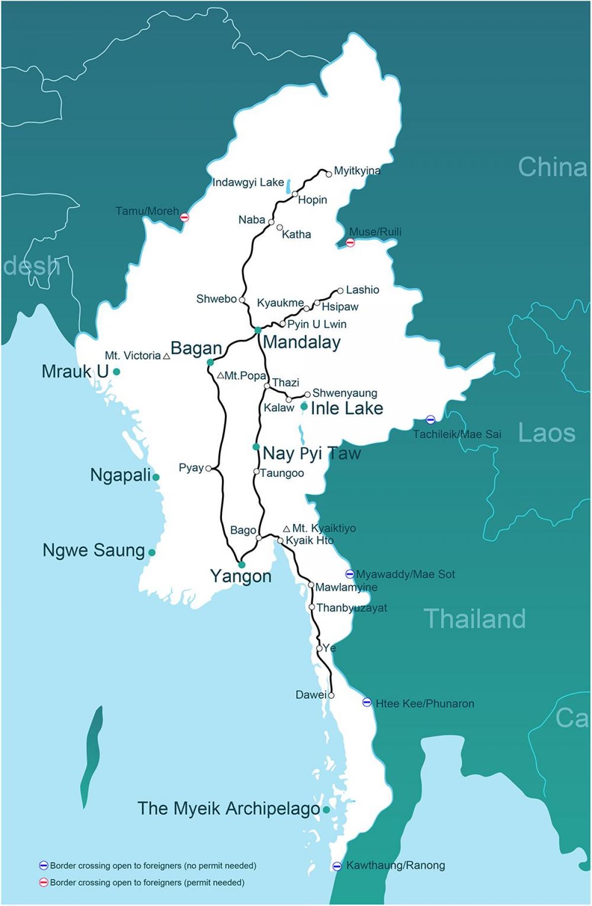 једној мапи Мјанмара