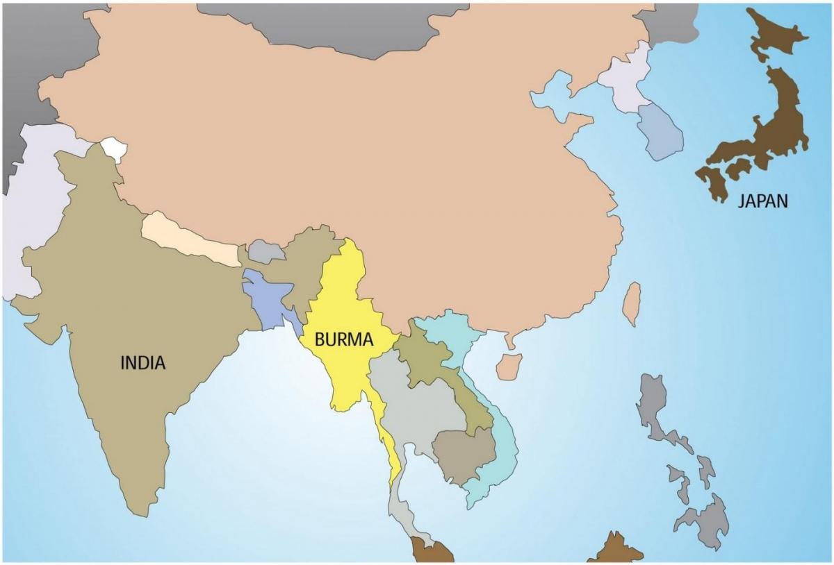 Мијанмар на мапи света